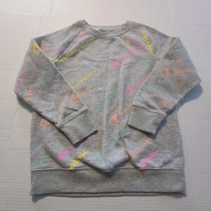 Champion Gray Crewneck with Small Red Logo Accent